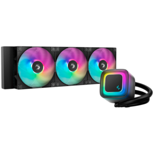 DeepCool LE360 V2, 360mm CPU Liquid Cooler, 3x120mm PWM ARGB Fans, ARGB block, Black, LGA1851/1700/1200/1151/1150/1155, AMD AM5/AM4, R-LE360-BKAMMC-G-2