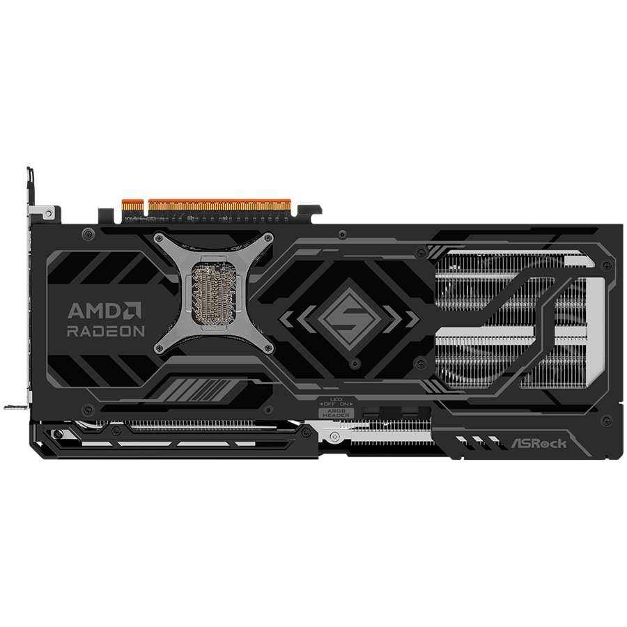 ASROCK Video Card AMD Radeon RX 9070 XT Steel Legend Dark 16GB GDDR6 256-bit HDMI 3x DP - Image 3