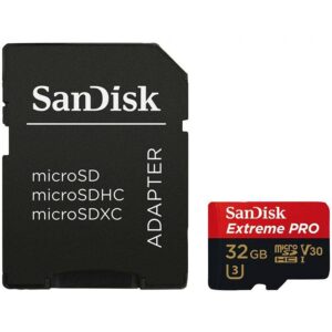 SANDISK Extreme PRO microSDHC 32GB + SD Adapter + RescuePRO Deluxe 100MB/s A1 C10 V30 UHS-I U3