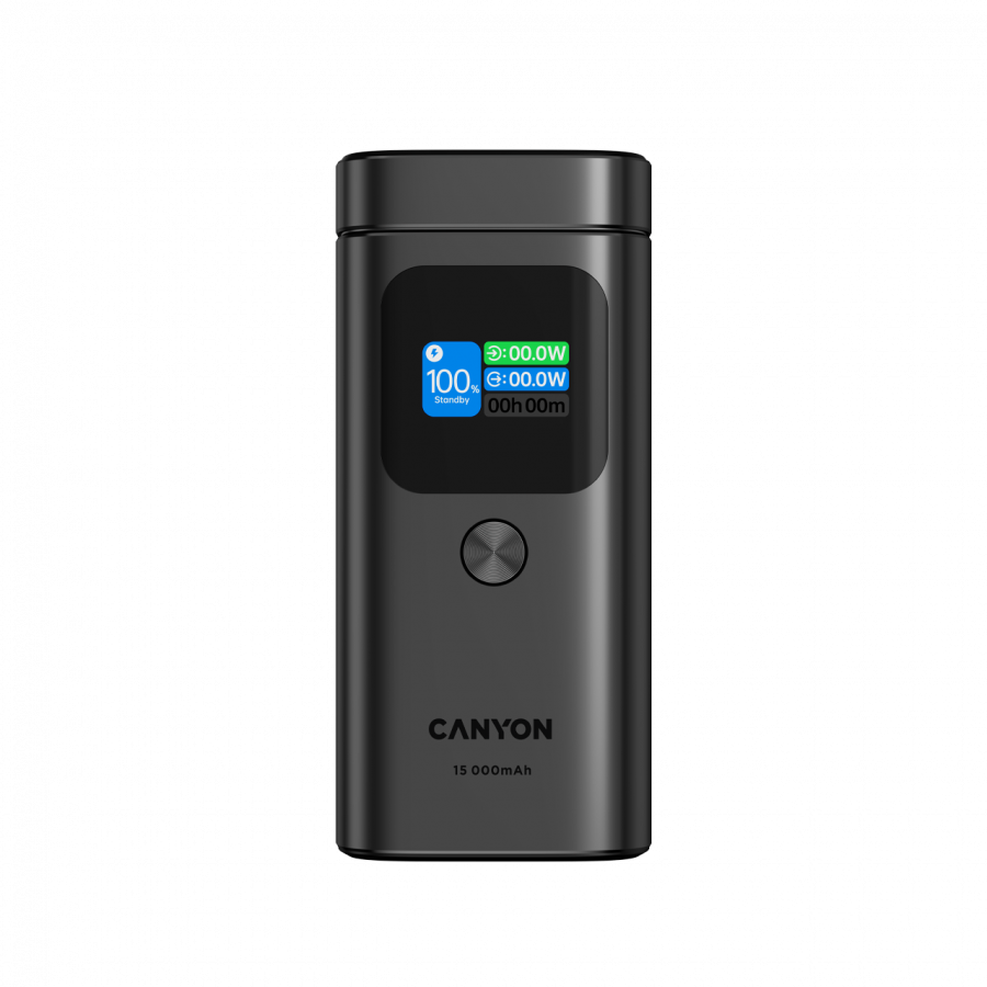 CANYON Qi2 magnetic power bank OnPower 150 15000mAh Aluminium Dark grey - Image 3