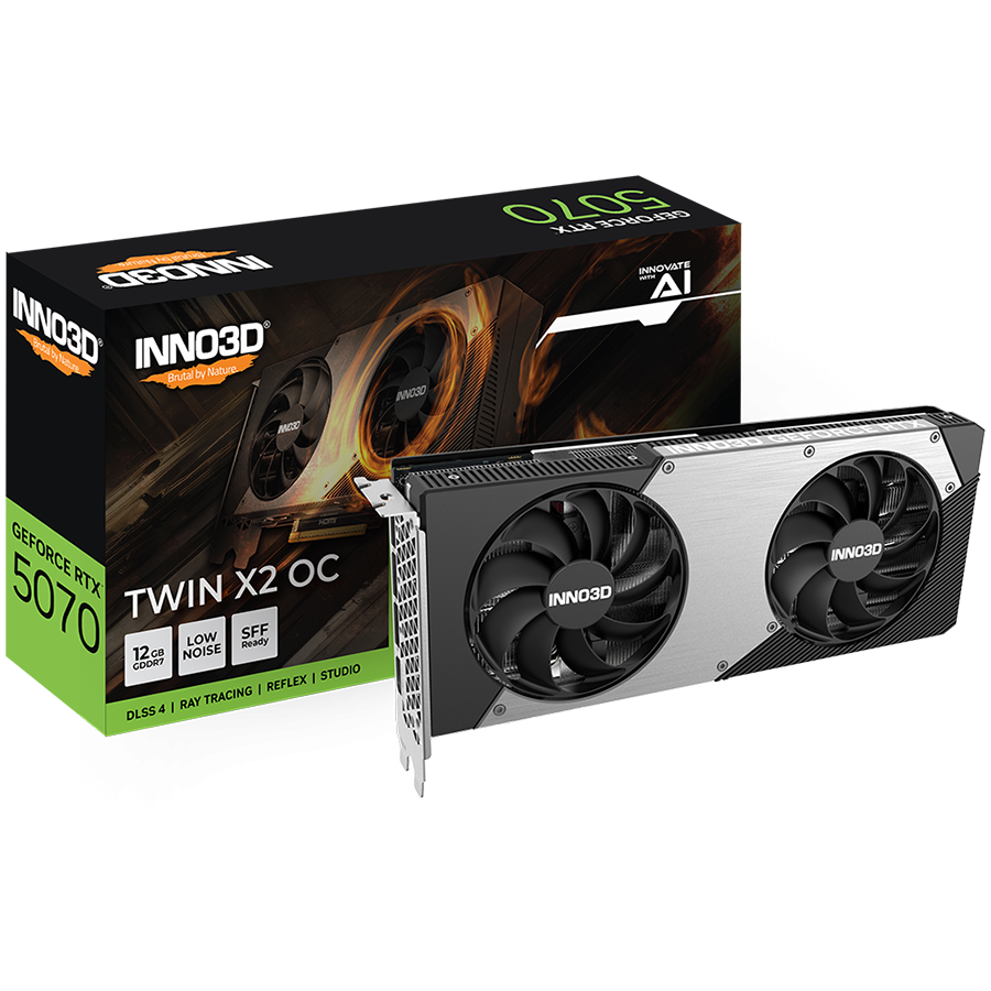 INNO3D GeForce RTX 5070 Twin X2 OC 12GB GDDR7 192-bit HDMI 3x DP