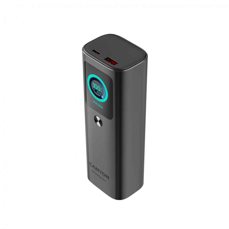 CANYON Built-in cable power bank OnPower 265 20000mAh 165W Aluminium Dark grey - Image 2