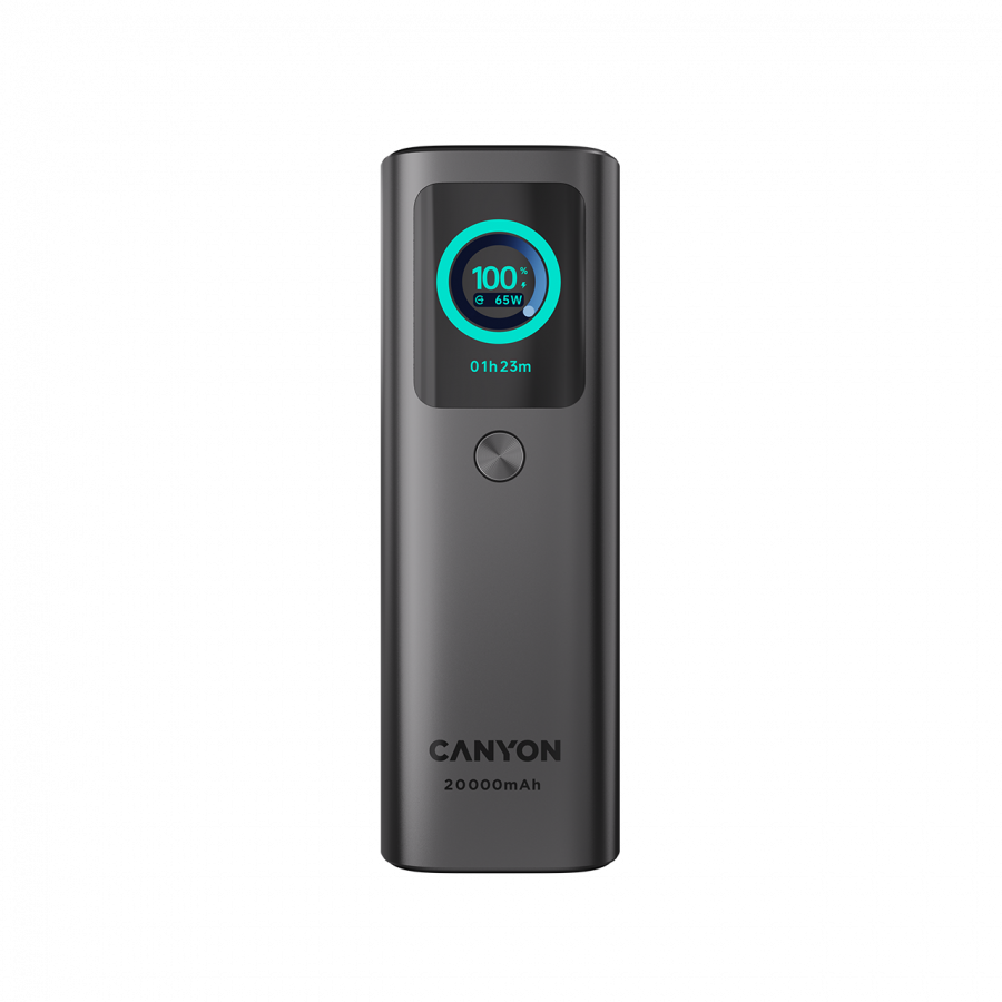 CANYON Built-in cable power bank OnPower 265 20000mAh 165W Aluminium Dark grey - Image 3