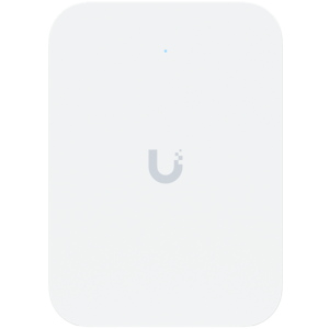 Ubiquiti UniFin U70IW Wall mounted WiFi 7 AP with 4 spatial streams and an integreated 2.5GbE PoE switch desined for hospitality enviorments