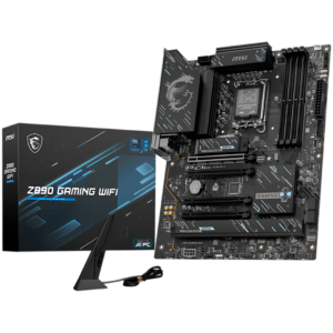 MSI Z890 GAMING WIFI, LGA 1851, Dual Channel DDR5 up to 8800(OC)MHz, 4x PCIe x16 slots, 3x M.2 slots, 6x USB 5Gbps A, 1x USB 20Gbps Type-C, 1x HDMI, 1x Type-C DP, 1x DP, 2.5Gbps LAN, Wi-Fi 7, 7.1 Audio, 3Y Warranty