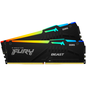 Kingston DRAM 64GB 5200MT/s DDR5 CL40 DIMM (Kit of 2) FURY Beast RGB XMP