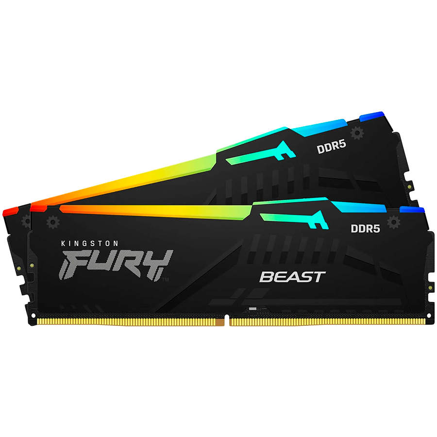 Kingston DRAM 64GB 5200MT/s DDR5 CL40 DIMM (Kit of 2) FURY Beast RGB XMP