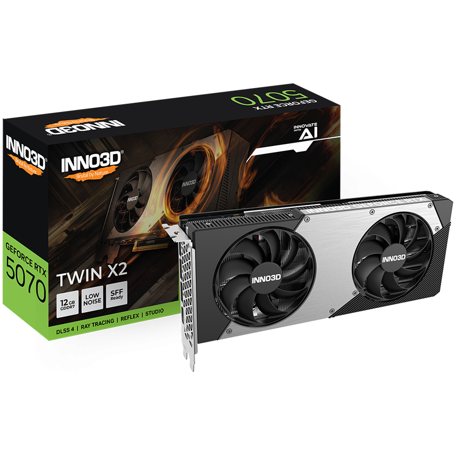 INNO3D GeForce RTX 5070 Twin X2 12GB GDDR7 192bit, 1x HDMI, 3x DP