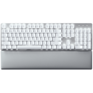 Razer Pro Type Ultra - US Layout, Wireless Mechanical Keyboard for Productivity, Razer Yellow Mechanical Switch, Bluetooth and Razer HyperSpeed (2.4GHz), Backlit keys (white LED), USB-C, Plush leatherette wrist rest, Soft-touch coating