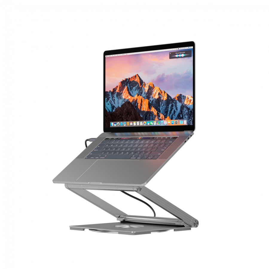 Canyon Laptop stands with hub, TYPE C F to HDMI2.0+2USB3.0+USBC3.0+RJ45+PD, TYEP C TO C cable 1m white with Emarker: HUSB332A, Material: Aluminum case+ABS+PS, Size: 245x240x27.2+/-0.3mm, Weight:1304g - Image 4