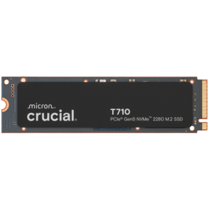 CRUCIAL T710 4TB PCIe Gen5 NVMe M.2 2280 SSD up to 14500 MB/s read and 13800 MB/s write