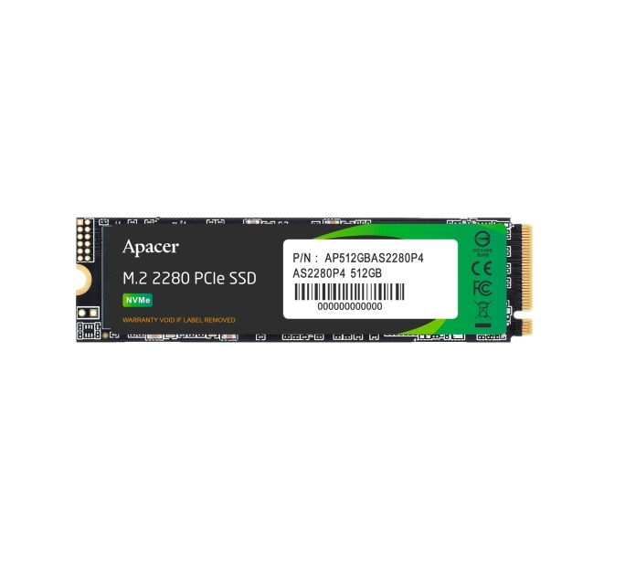 Apacer AS2280P4 M.2 PCIe 512GB, Standard (Single) - AP512GAS2280P4-1
