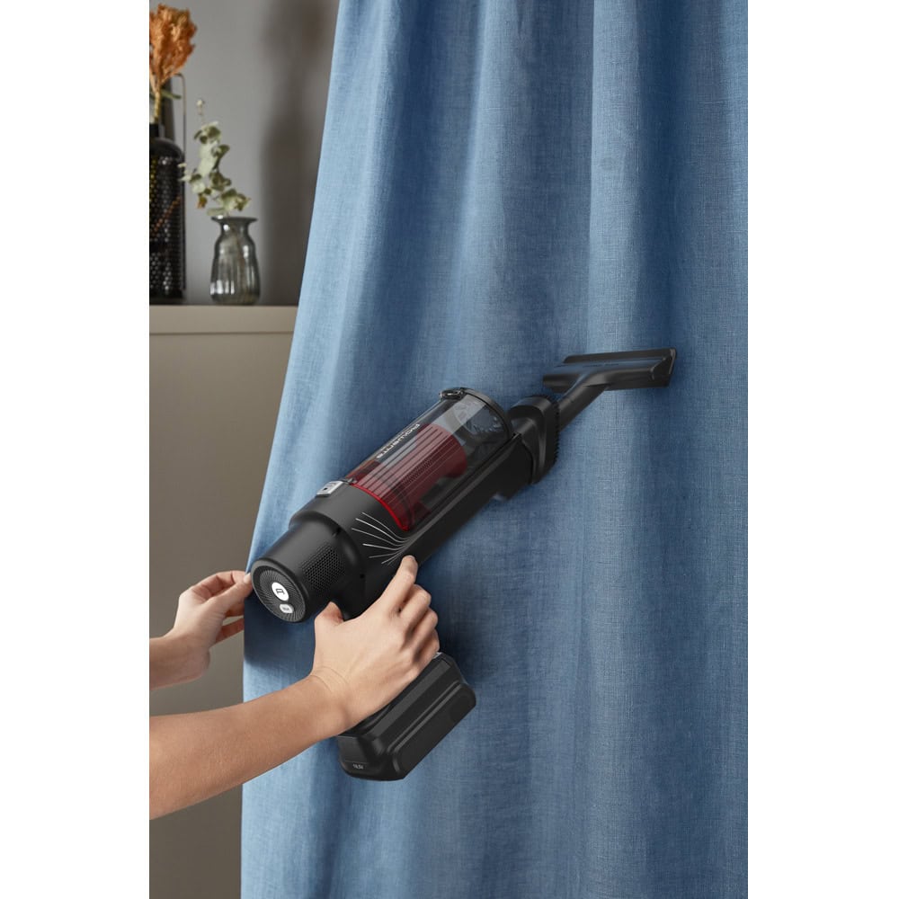 Прахосмукачка Rowenta X-PERT 7.60 3in1 Animal RH6A75WO, вертикална/ръчна, безжична, 140W, 440ml капацитет на контейнера, до 40 минути време на работа, миещ се филтър, 2 скорости, Cyclone технология, черна - Image 4