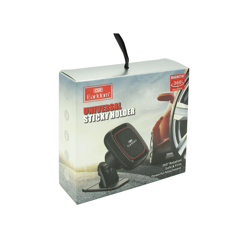Магнитна стойка за телефон, Earldom ET-EH48, За кола, Универсална, Черен - 17323 - Image 2