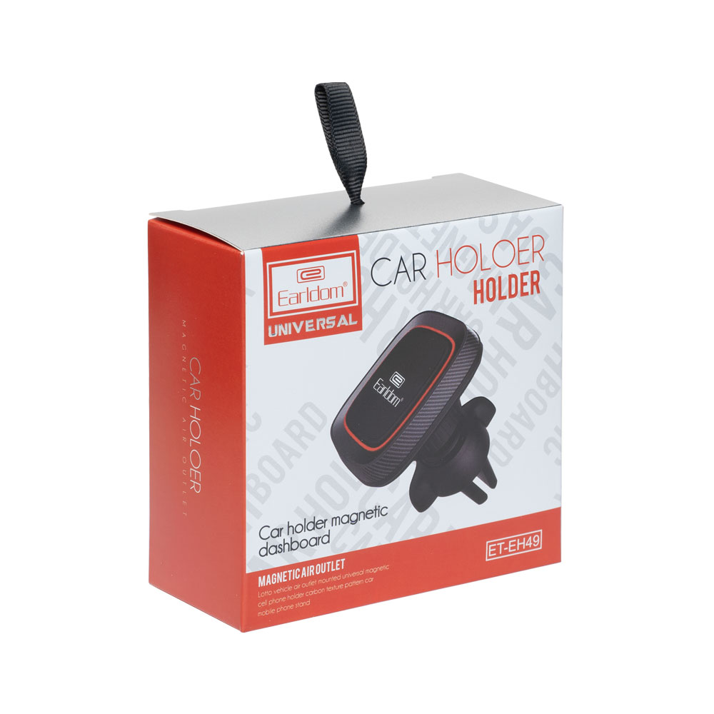 Магнитна стойка за мобилен телефон Earldom ET-EH49, за кола, Универсален, Черен - 17324 - Image 2