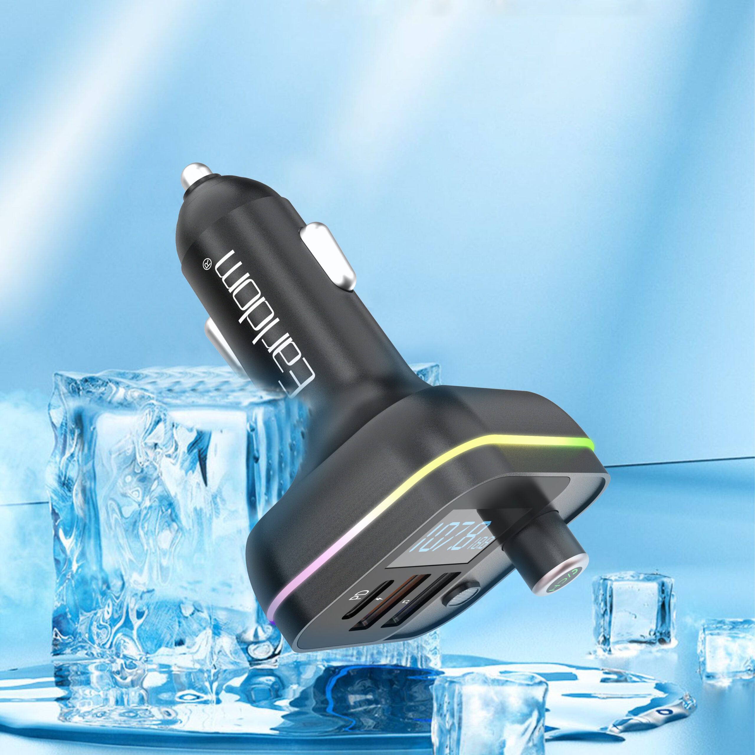 FM Трансмитер Earldom ET-M87, Bluetooth, USB, Type-C, PD, 3.1A, Черен - 17770 - Image 3