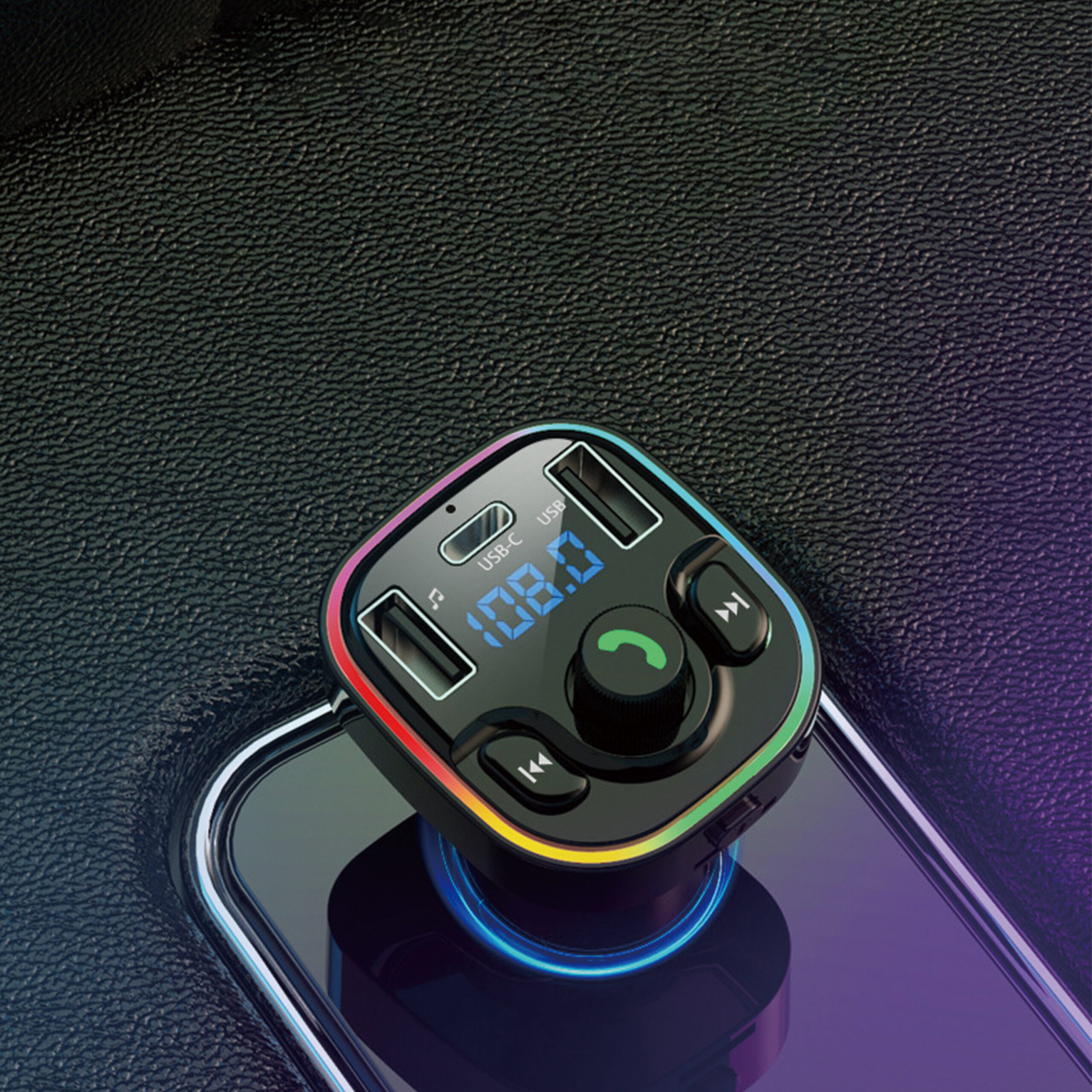 FM Трансмитер Earldom ET-M79, Bluetooth, Micro SD, USB, Type-C, QC, Черен - 17775 - Image 3