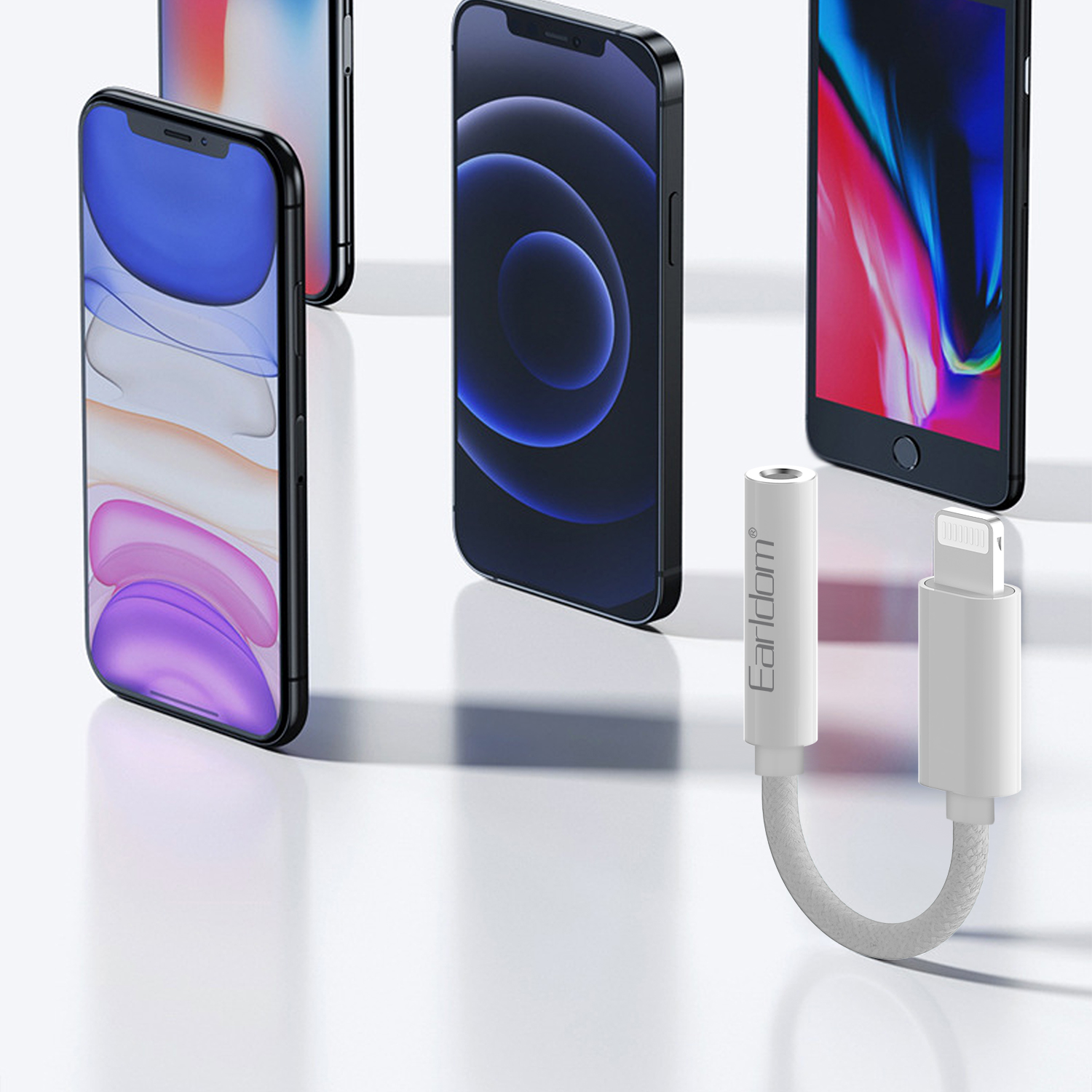 Преходник Earldom ET-OT68 Lightning към 3.5mm F, 0.12m, Бял - 40368 - Image 4