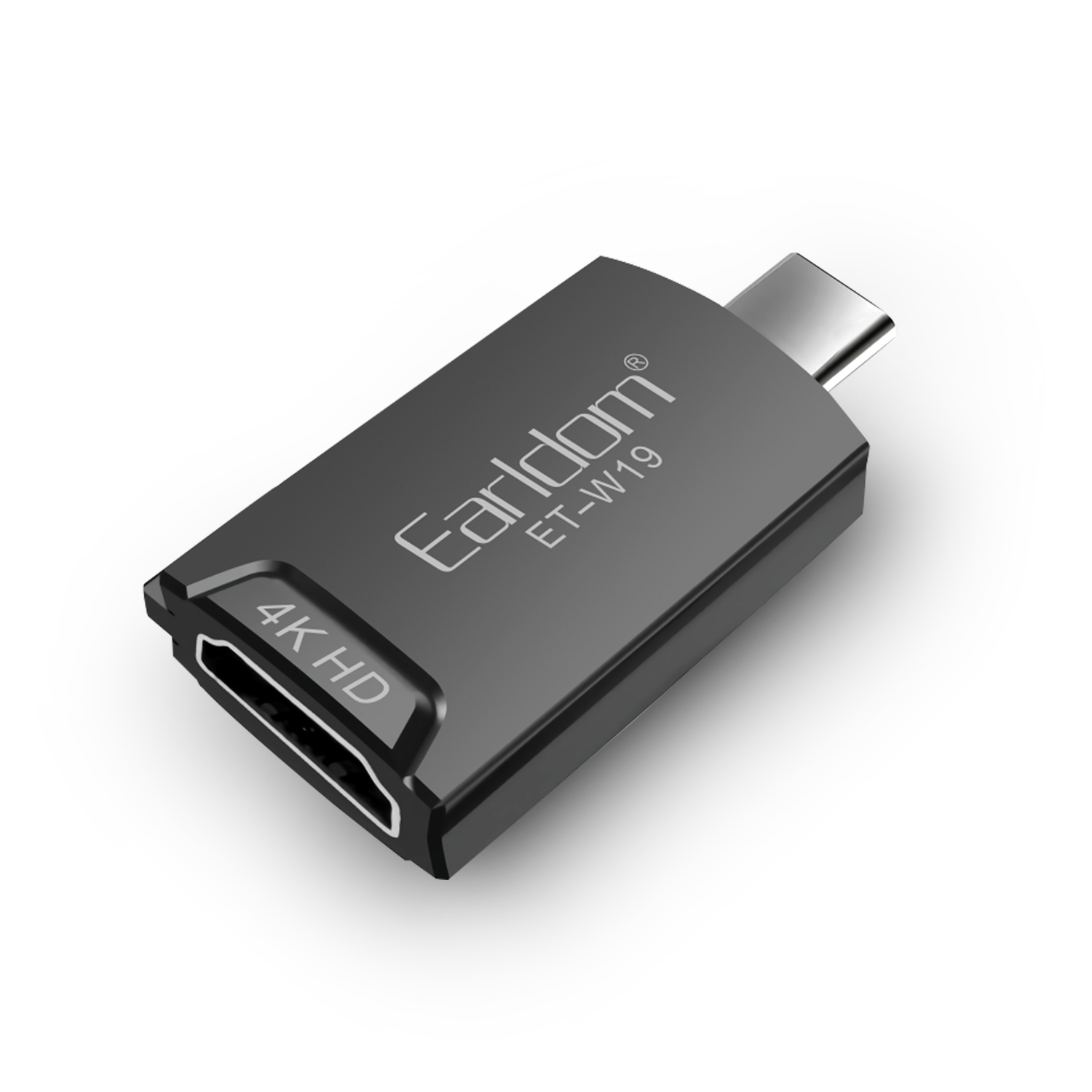 Преходник Earldom ET-W19 HDMI (F) към Type-C, HD 4K, Сив - 40376