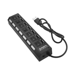 USB хъб , USB 2.0, 7 Порта, Черен - 12054