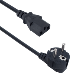 Захранващ кабел DeTech, За компютър, 1.5m, CEE 7/7 - IEC C13  - 18043