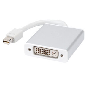 Преходник DeTech Mini DP M - DVI F, 10см, Бял - 18156
