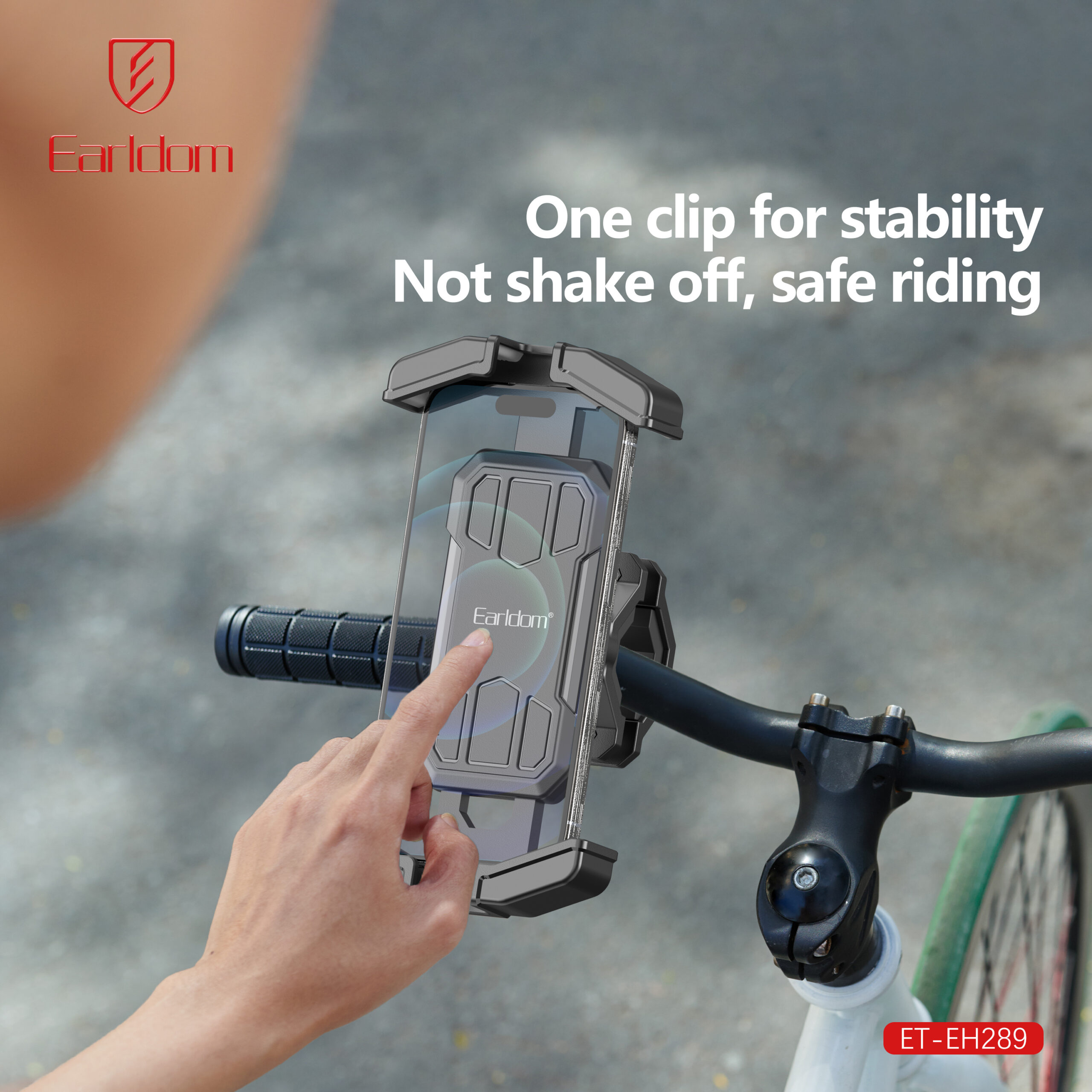 Универсална стойка за телефон, за велосипед, Earldom ET-EH289, Черен - 17897 - Image 3