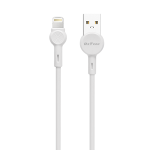 Кабел за данни DeTech DE-C35i, Lightning, 1.0m, Бял - 40189