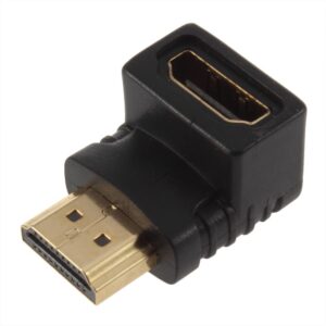 Преходник , HDMI F - HDMI M, Ъглов, Черен - 17121
