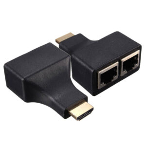 HDMI удължител, , През LAN CAT-5e/6, Черен - 17165