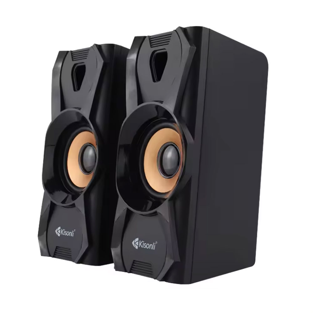 Тонколони Kisonli U-9003, AUX, 2x3W, Черен - 22252 - Image 2