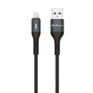 Кабел за данни DeTech DE-C38i, Lightning, 1.0m, Черен - 40198