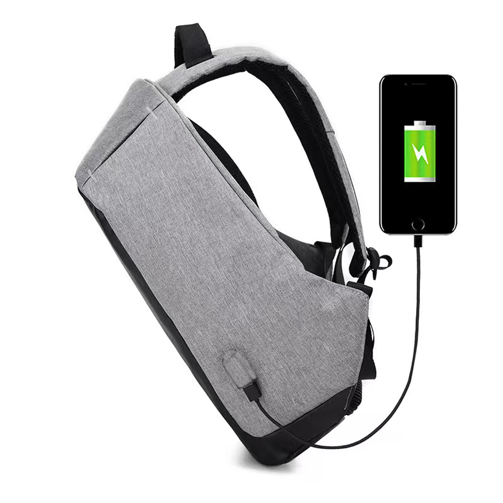 Раница за лаптоп BP-01, 15.6", Сив - 45284 - Image 2