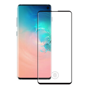 Стъклен протектор за целия екран , За Samsung Galaxy S10 Plus, 6D, Full glue, 0.3mm, Черен - 52523