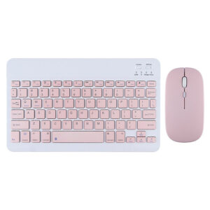 Комплект мишка и клавиатура  030, Bluetooth, Розов - 6167