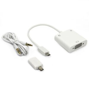 Конвертор, , MHL към VGA + Аудио, Бял - 18292