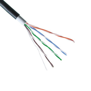 Кабел  OUTDOOR CAT5 UTP, Черен, С медно жило, 305m - 18408