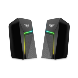 Тонколони Aula N-521, 2x3W, USB, RGB, Черен - 22181