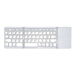 Клавиатура  B033, Тъчпад, Сгъваема, Bluetooth, Бял - 6178