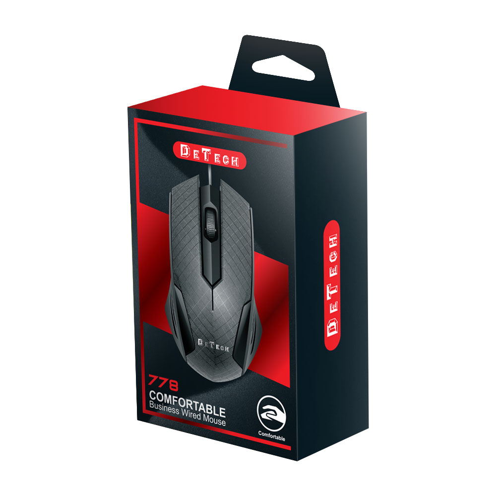 Мишка DeTech D9, Оптична, Черен - 778 - Image 2