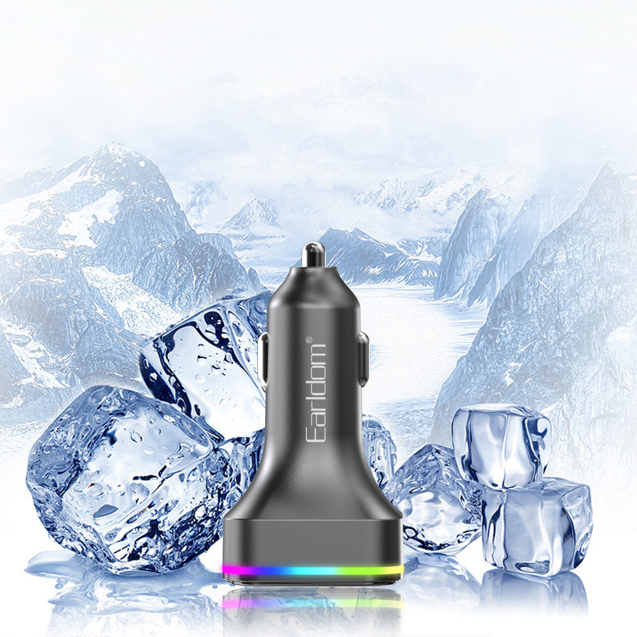 FM Трансмитер Earldom ET-M95, Bluetooth, USB, Type-C, 3.1A, С кабел 3 в 1, Черен - 17769 - Image 2