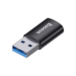 Адаптер Baseus Ingenuity USB-A мъжко към USB-C женско adapter OTG (USB 3.1) за мобилни устройства с USB-C порт ZJJQ000101 - черен