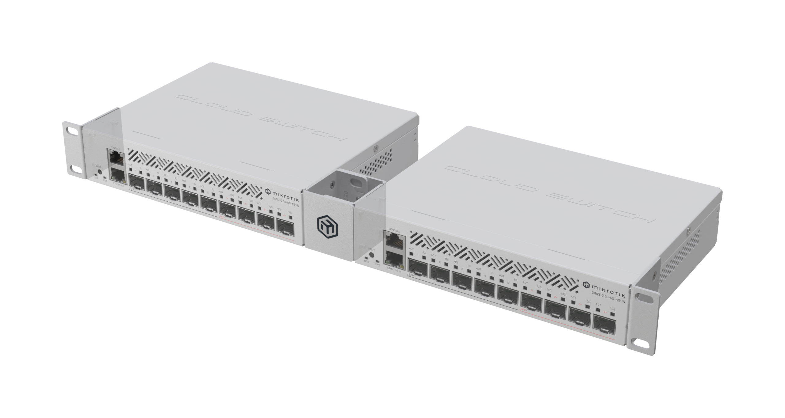 Комплект за монтиране в шкаф 1U Dual или 10'' MikroTik RMK-2/10