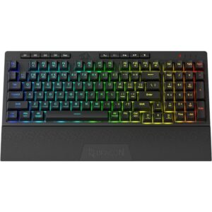 Кабелна и безжична Bluetooth механична геймърска клавиатура Redragon Shiva Pro K515RGB-PRO с RGB осветление - черна