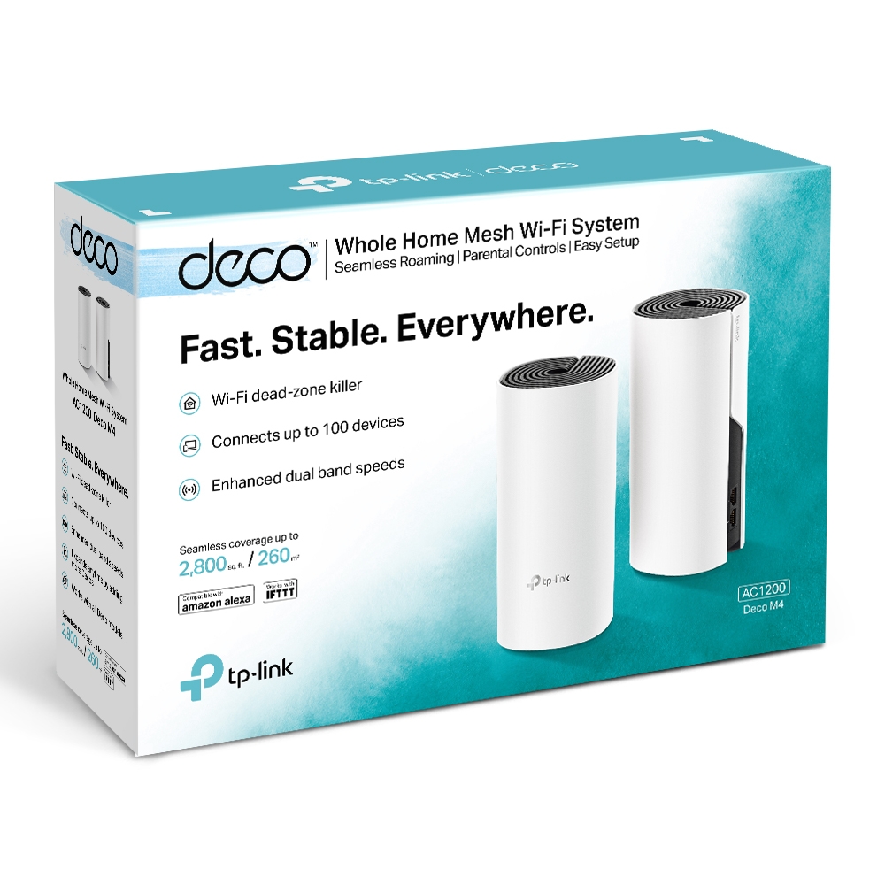 Безжична Wi-fi система TP-Link Deco M4 AC1200 (2-pack) - Image 4
