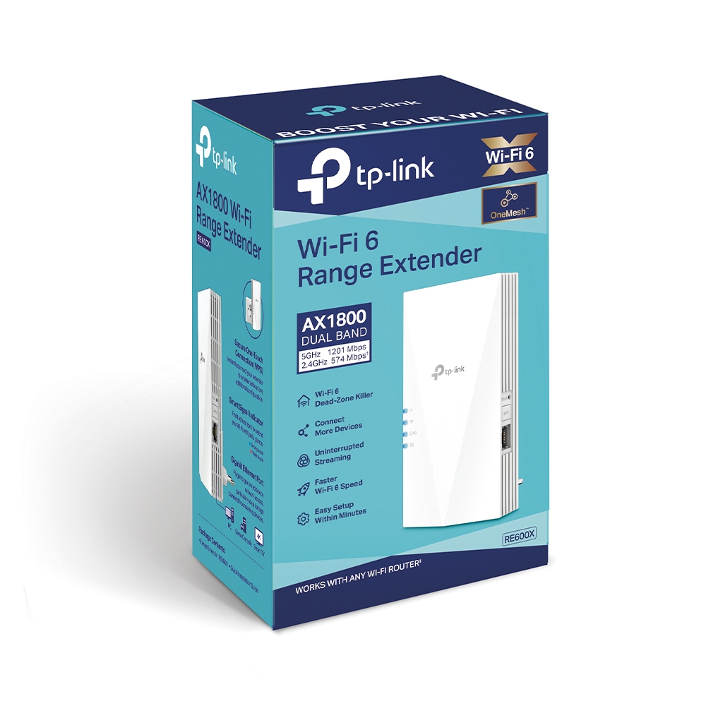 Удължител на обхват TP-Link RE600X AX1800 Wi-Fi 6 OneMesh 2-лентов - Image 4