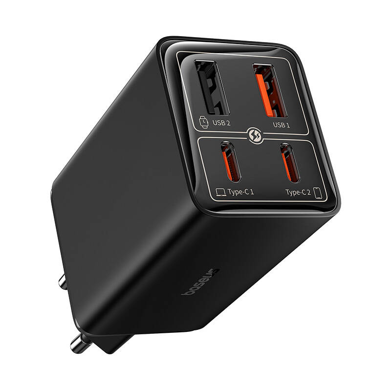 Зарядно устройство Baseus GAN6 Pro, 2xUSB-C + 2xUSB, 65W P10162701113-00 - черно - Image 4