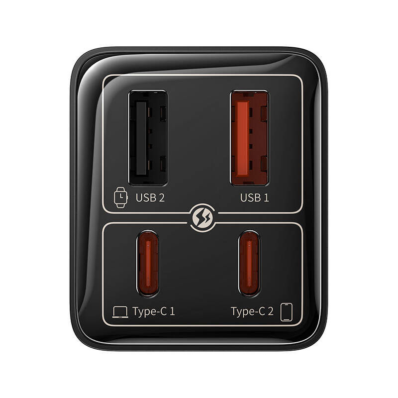 Зарядно устройство Baseus GAN6 Pro, 2xUSB-C + 2xUSB, 65W P10162701113-00 - черно - Image 5