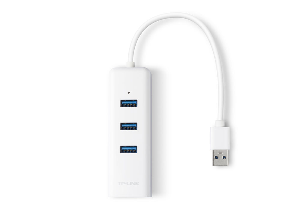 Мрежови адаптер TP-Link UE330 USB 3.0 3-Port Hub & Gigabit Ethernet - Image 3