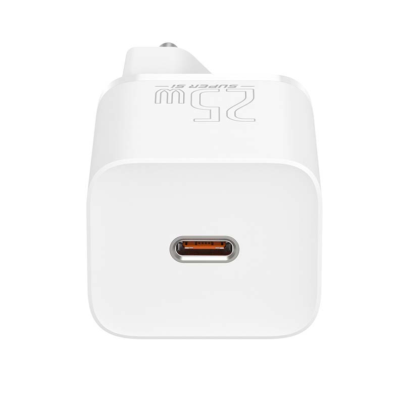 Зарядно устройство Baseus Super Si 25W с кабел USB-C към USB-C 1м TZCCSUP-L02 - бяло - Image 5